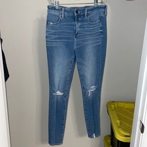 American Eagle - Dream Jean - Size 10 - Light wash and lightly distressed
